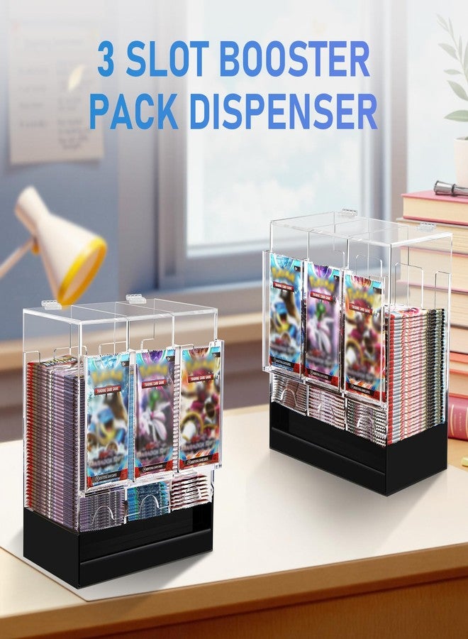 CHEPULA 3-Slot Booster Pack Dispenser, Card Dispenser Storage, Acrylic Booster Box for Trading Card/Sports Booster Packs (Top lid-opening) - Image 5